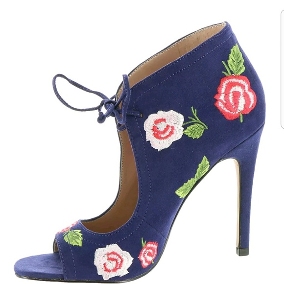 Betsey johnson pumps navy caroline floral caroline - Picture 3 of 4